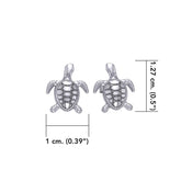 Turtle Sterling Silver Post Earring JE206 - DiveSilver Jewelry